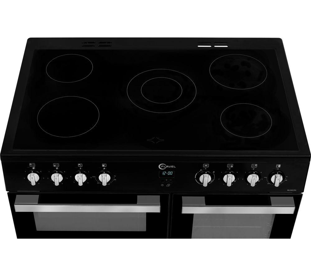 FLAVEL MLN9CRK Cocina eléctrica de cerámica de 90 cm - Negro