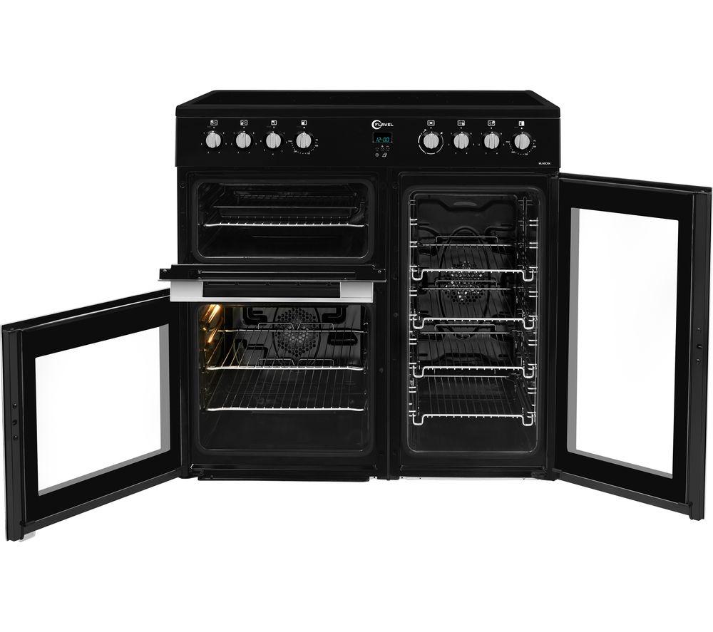FLAVEL MLN9CRK Cocina eléctrica de cerámica de 90 cm - Negro