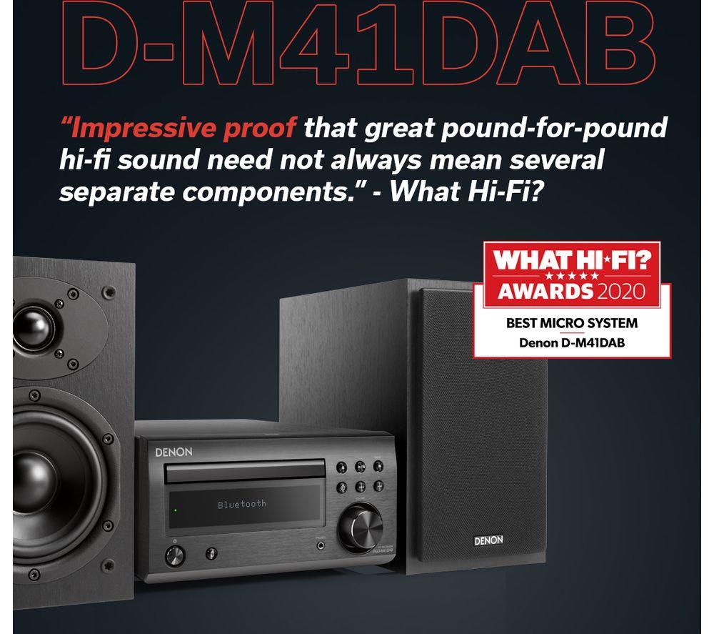DENON DM-41DAB Wireless Traditional Hi-Fi System - Black