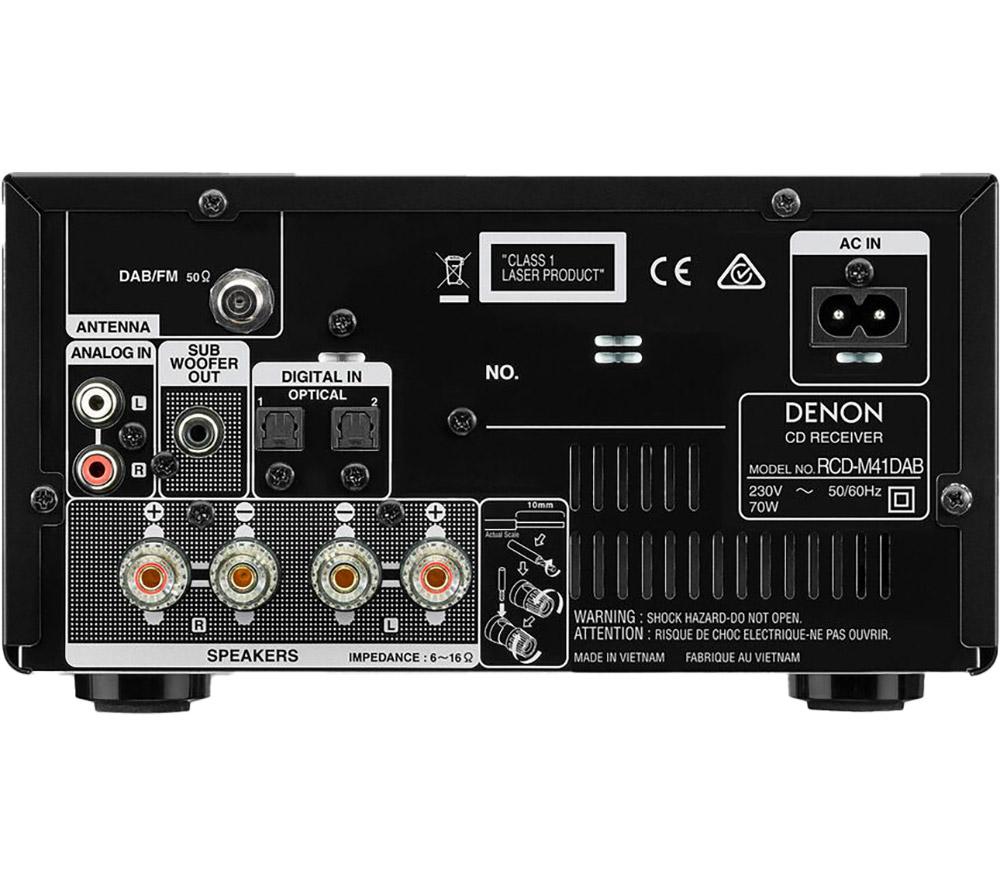 DENON DM-41DAB Wireless Traditional Hi-Fi System - Black