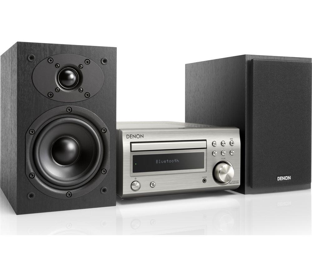 DENON DM-41DAB Wireless Traditional Hi-Fi System - Premium Silver