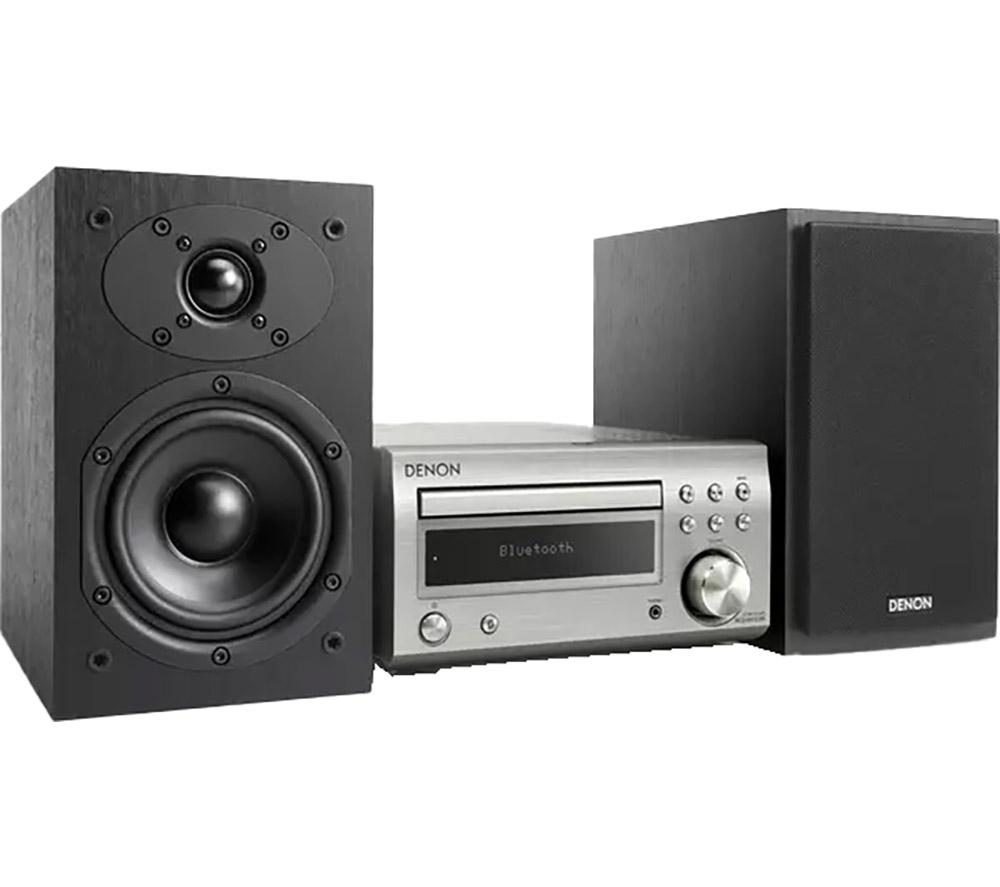 DENON DM-41DAB Wireless Traditional Hi-Fi System - Premium Silver