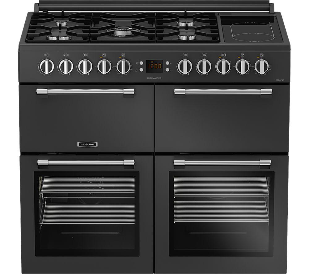 Cocina independiente de doble combustible LEISURE Chefmaster CC100F521T de 100 cm - Antracita