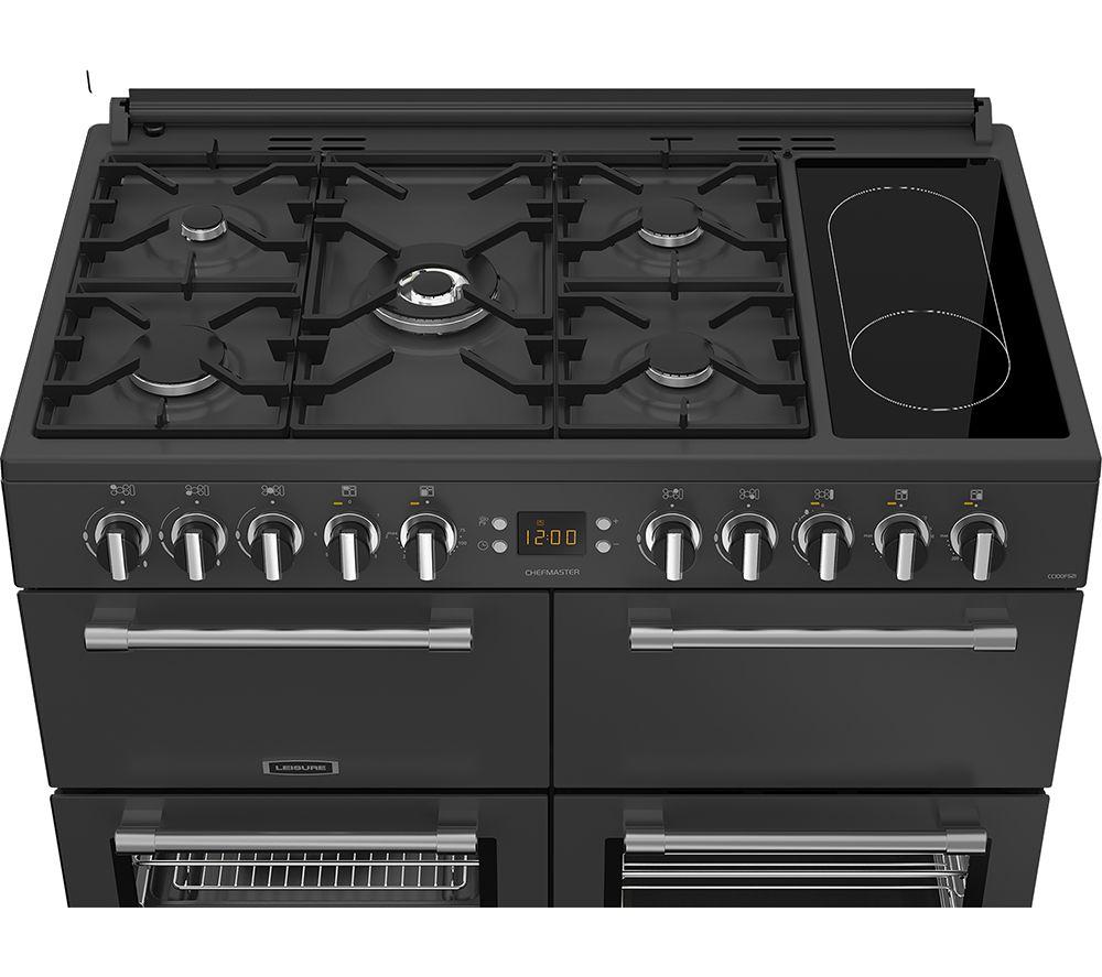 Cocina independiente de doble combustible LEISURE Chefmaster CC100F521T de 100 cm - Antracita