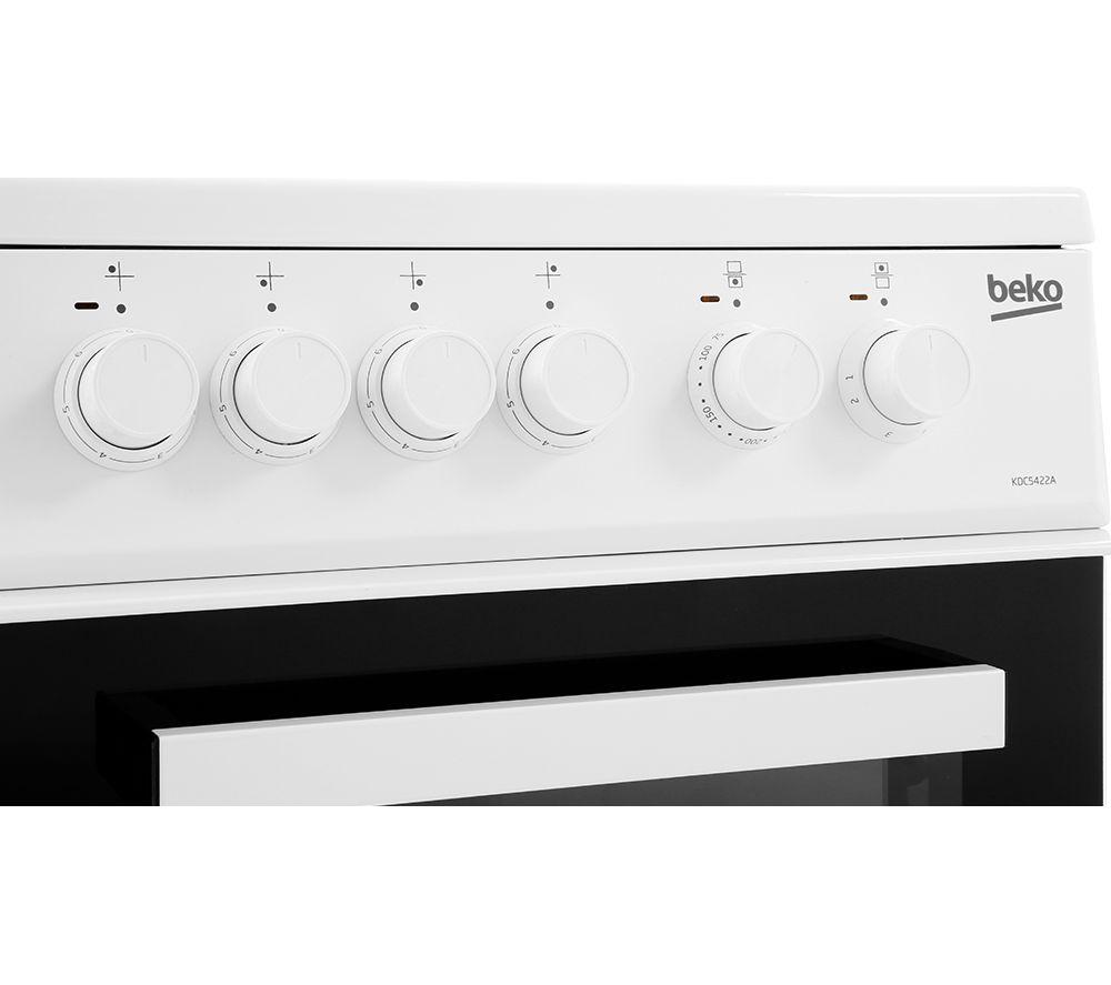 Cocina eléctrica de cerámica de 50 cm BEKO KDC5422AW - Blanca