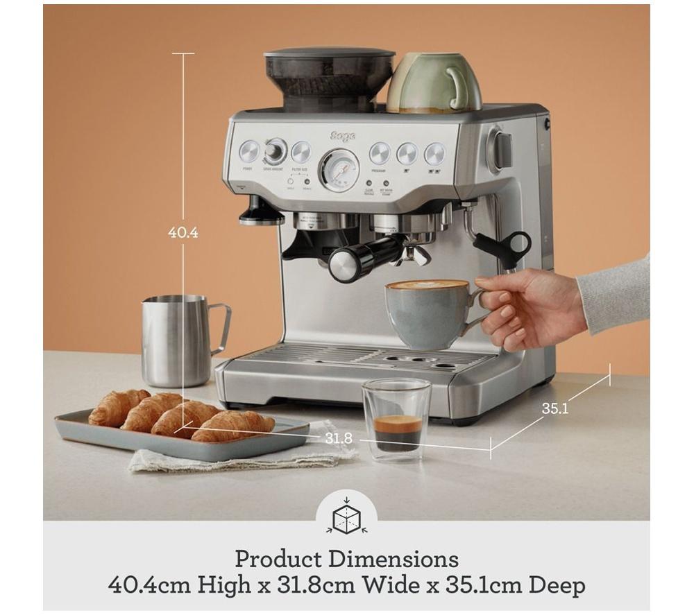 SAGE The Barista Express BES875 Bean to Cup Coffee Machine - Stainless Steel