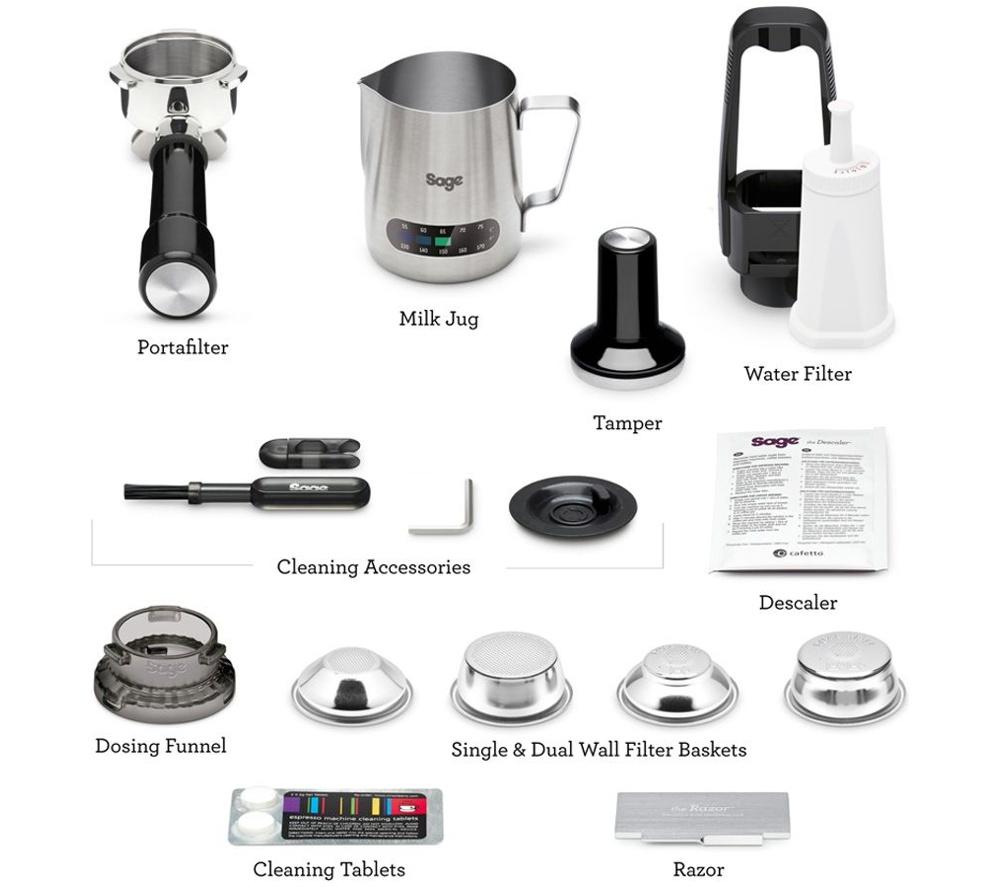 SAGE The Barista Express BES875 Bean to Cup Coffee Machine - Stainless Steel