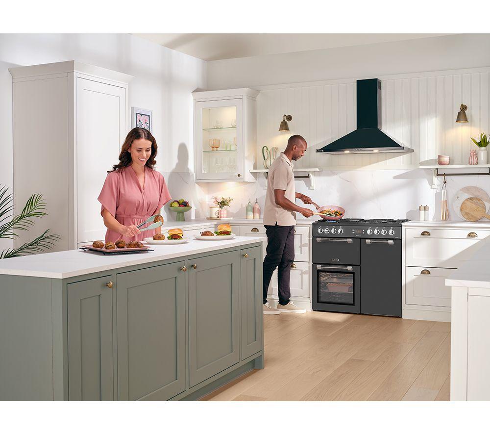 Cocina de pie LEISURE CK90F530T 90 cm de doble combustible - Antracita