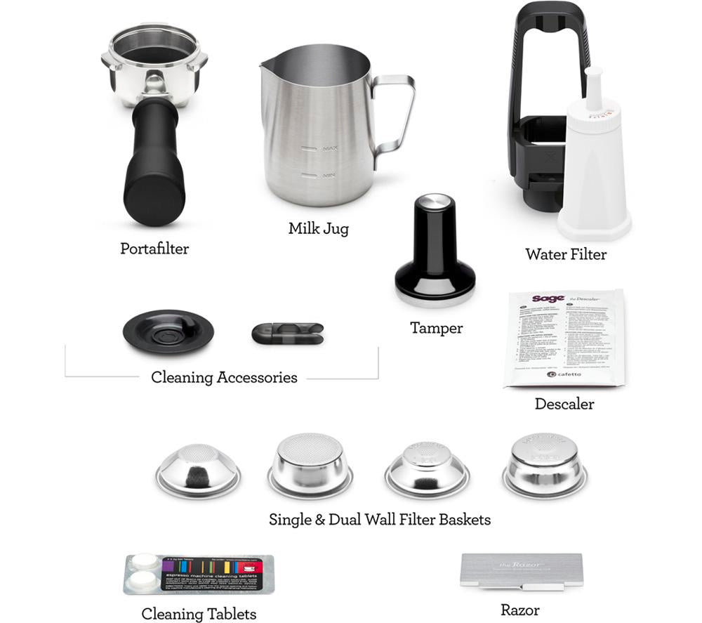 SAGE the Bambino Plus SES500 Coffee Machine - Black Stainless Steel