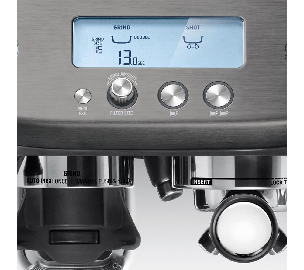 SAGE the Barista Pro SES878 Siebträgermaschine – Schwarz Edelstahl