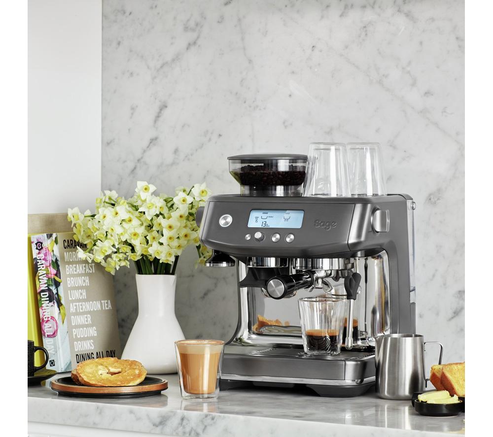 SAGE the Barista Pro SES878 Siebträgermaschine – Schwarz Edelstahl