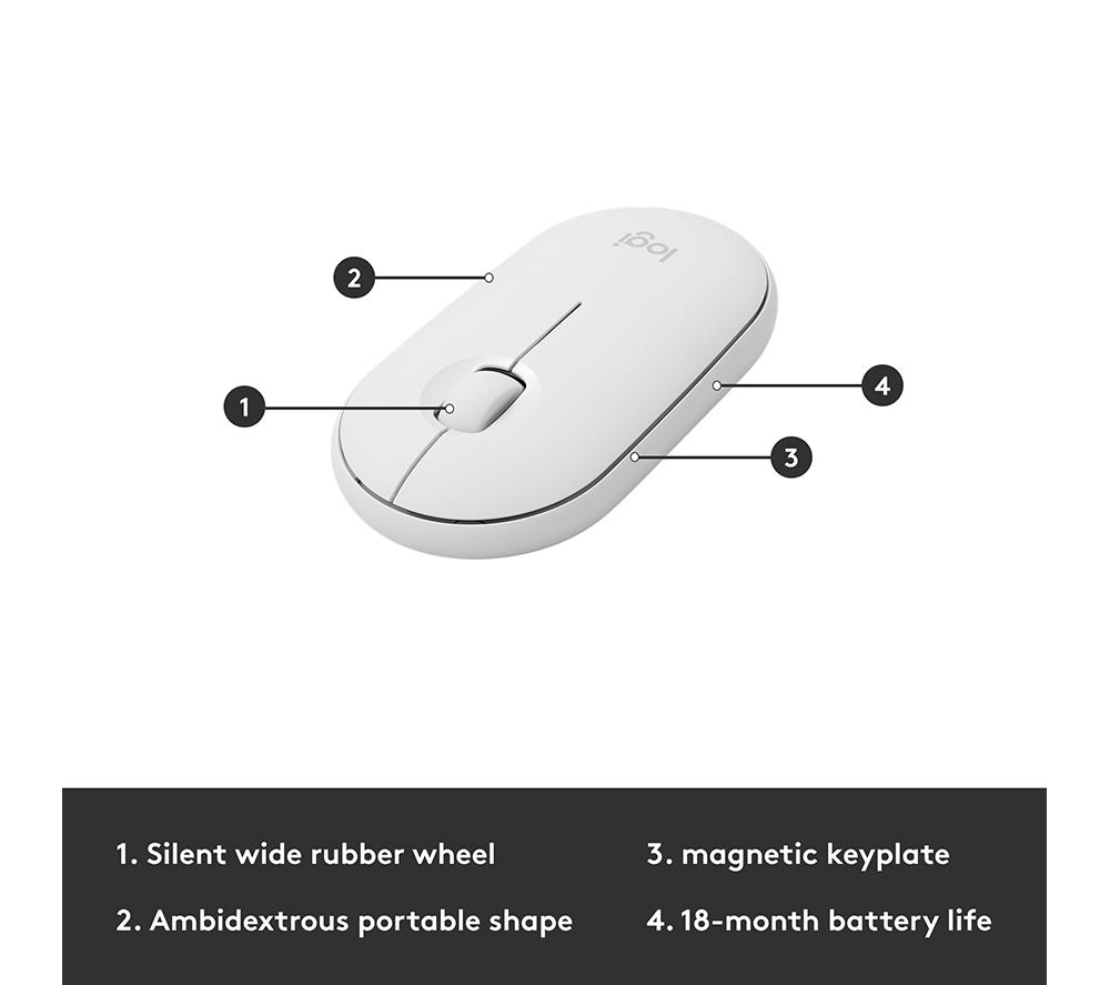 LOGITECH MK470 Wireless Keyboard and Mouse Set - Off-White