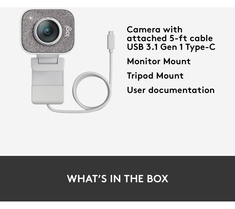 LOGITECH StreamCam Webcam Full HD USB-C - Blanca