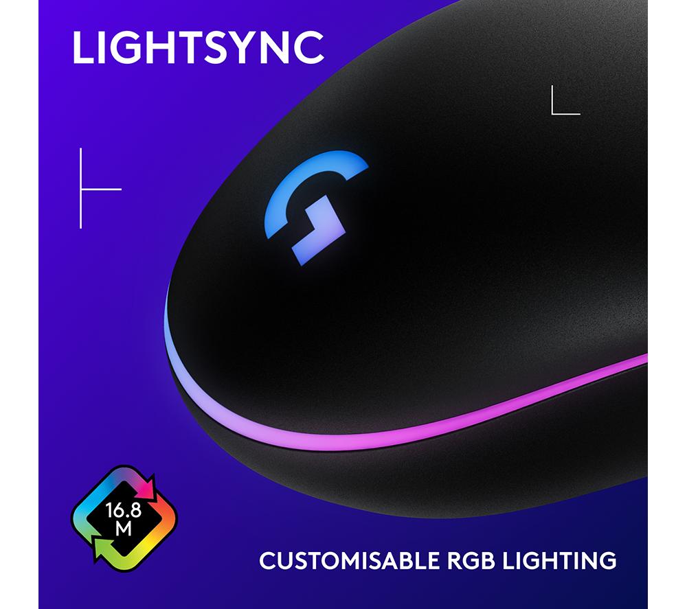 Ratón óptico para juegos LOGITECH G203 Lightsync - Negro