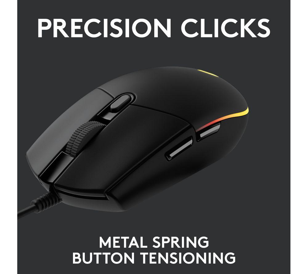 Ratón óptico para juegos LOGITECH G203 Lightsync - Negro