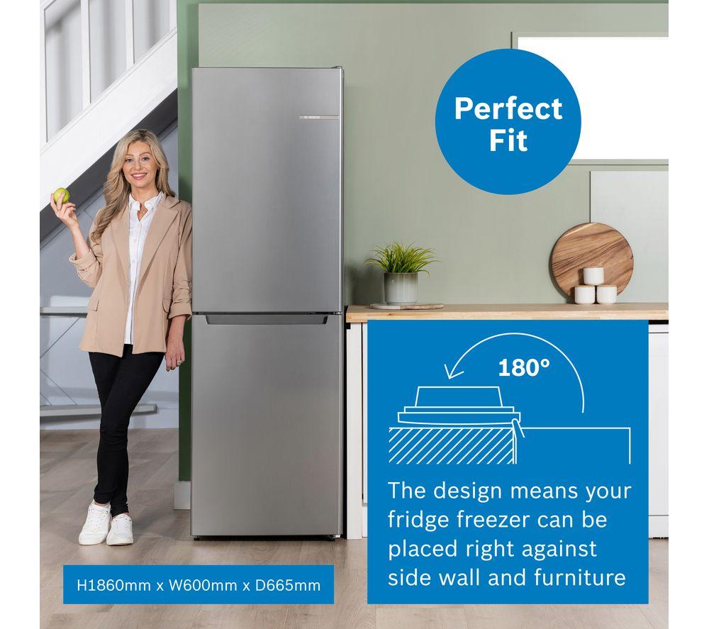 Frigorífico combi BOSCH Serie 2 KGN34NLEAG 50/50 - Plateado