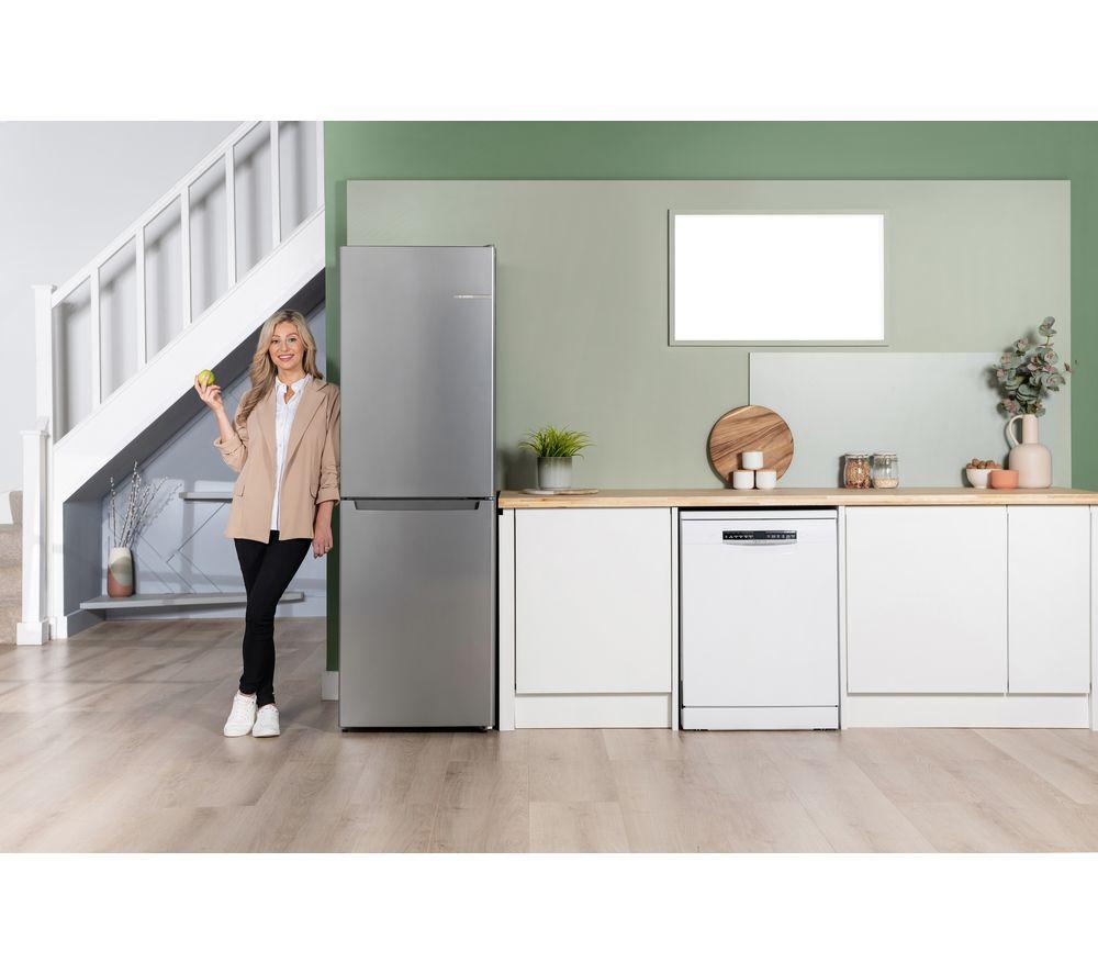 Frigorífico combi BOSCH Serie 2 KGN34NLEAG 50/50 - Plateado
