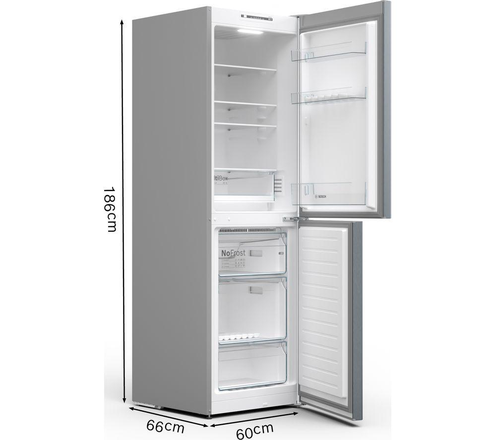 Frigorífico combi BOSCH Serie 2 KGN34NLEAG 50/50 - Plateado
