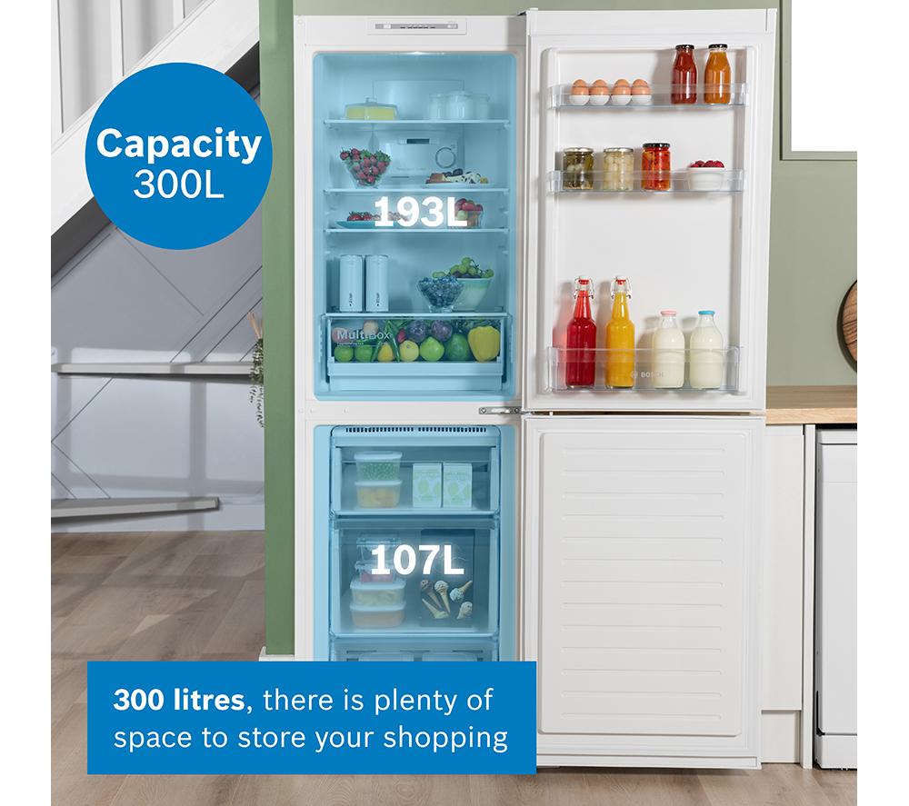 Frigorífico combi BOSCH Serie 2 KGN34NWEAG 50/50 - Blanco