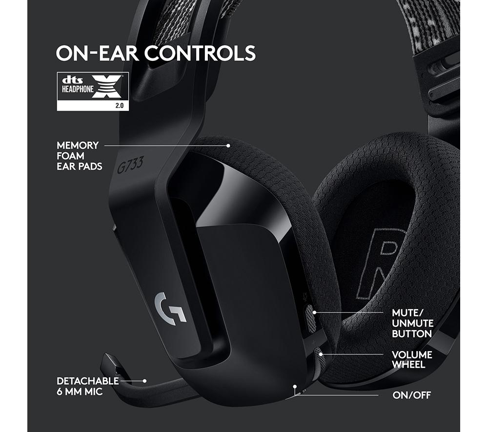 LOGITECH G733 LIGHTSPEED Kabelloses Gaming-Headset - Schwarz
