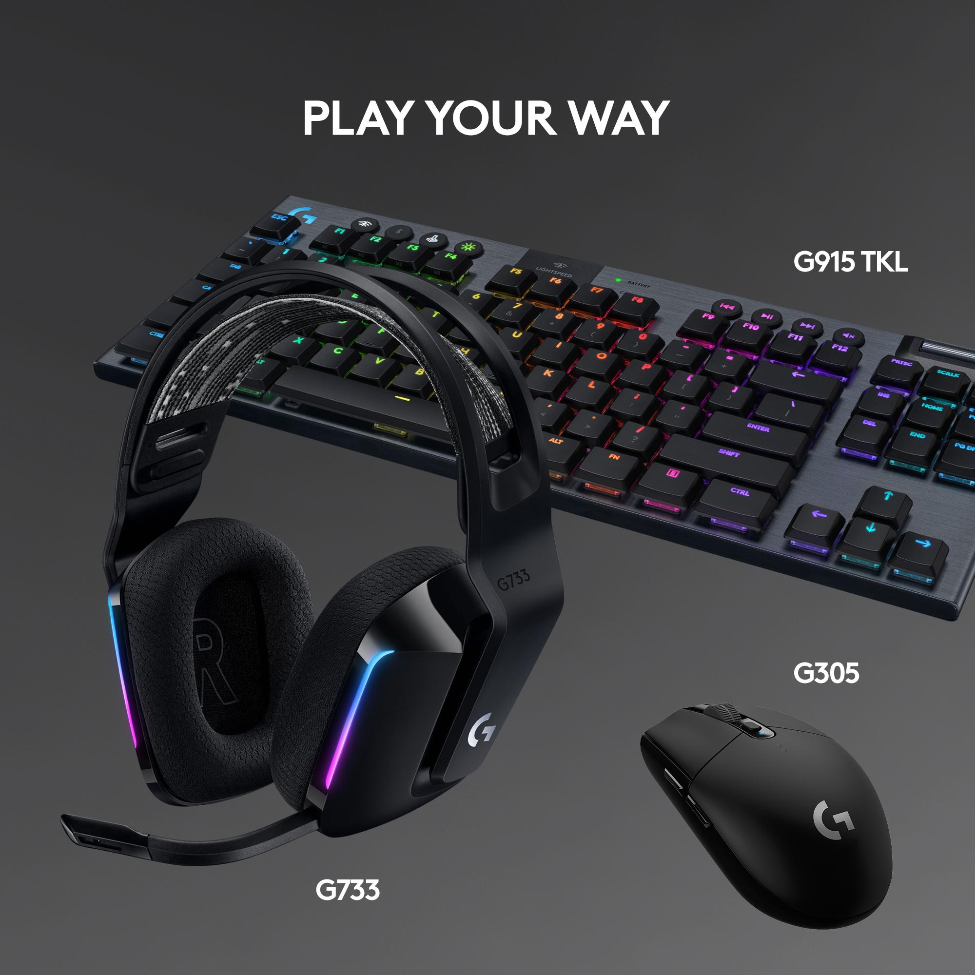 LOGITECH G733 LIGHTSPEED Kabelloses Gaming-Headset - Schwarz