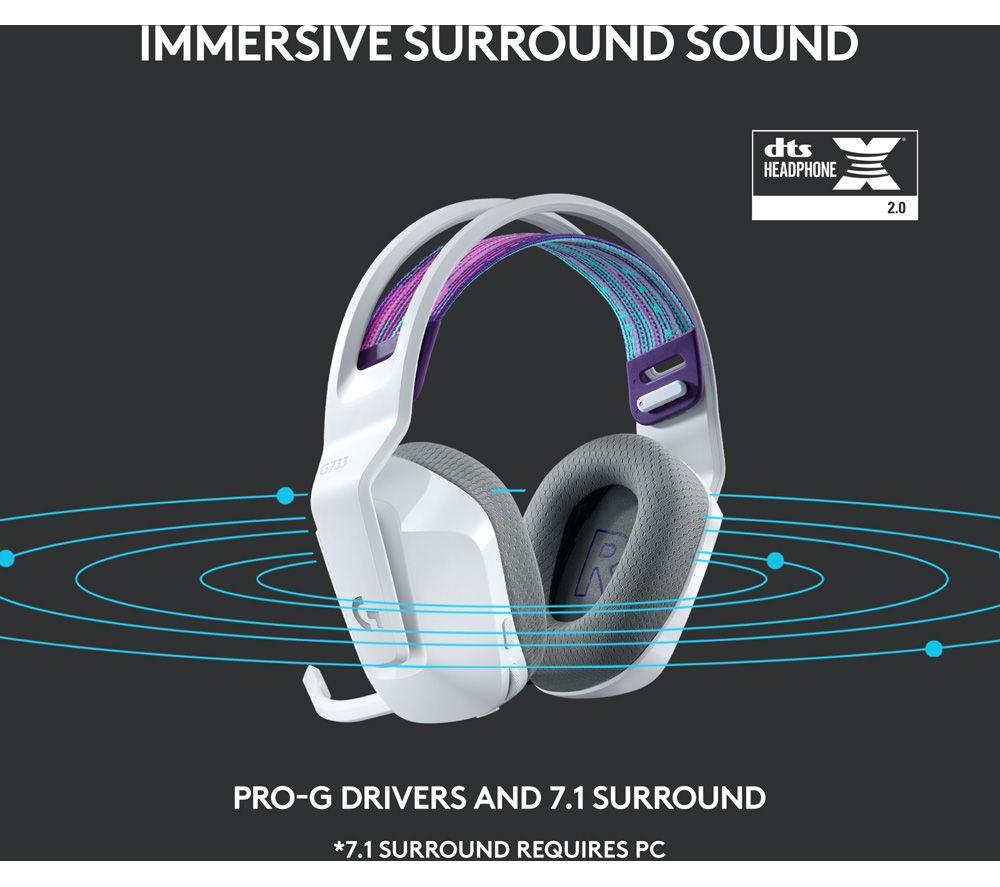 LOGITECH G733 LIGHTSPEED Wireless Gaming Headset - White