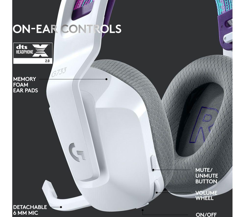 LOGITECH G733 LIGHTSPEED Kabelloses Gaming-Headset - Weiß