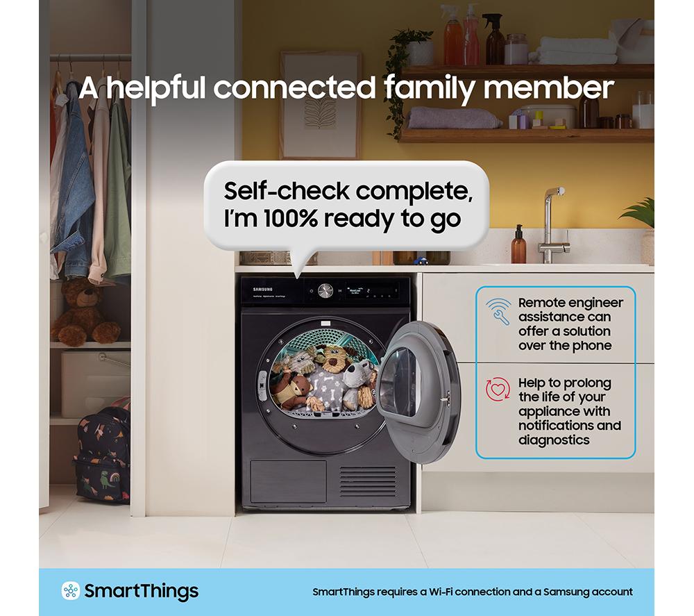 SAMSUNG Series 6 AI Energy DV90T6240LN/S1 WiFi-enabled 9 kg Heat Pump Tumble Dryer - Graphite