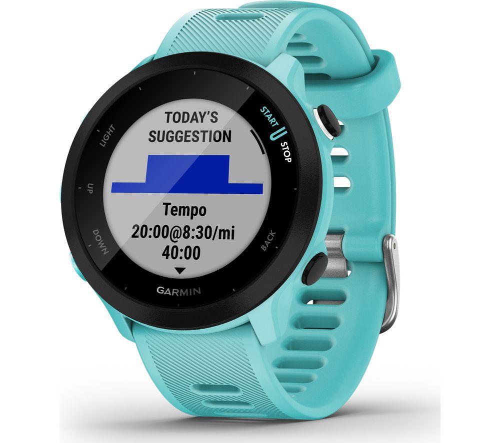 GARMIN Forerunner 55 Running Watch - Aqua Blue, Universal