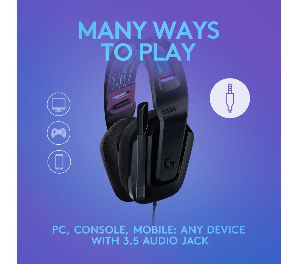 LOGITECH G335 Gaming-Headset - Schwarz