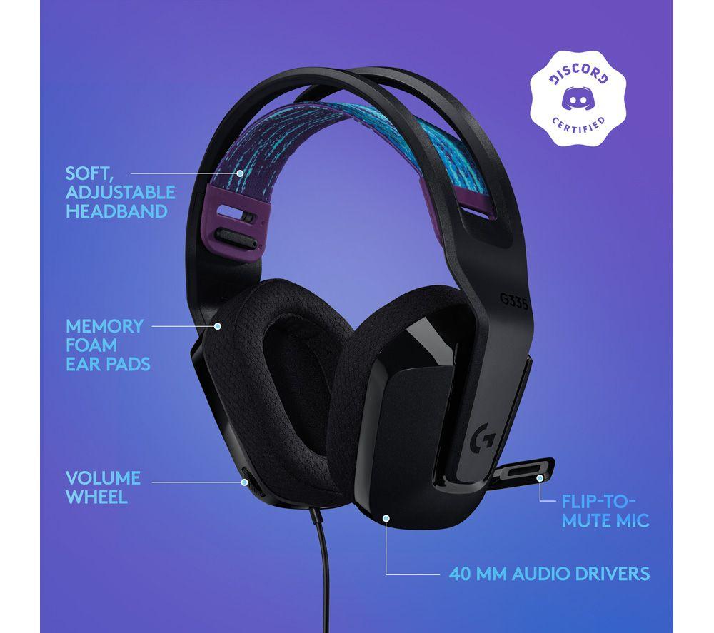LOGITECH G335 Gaming-Headset - Schwarz