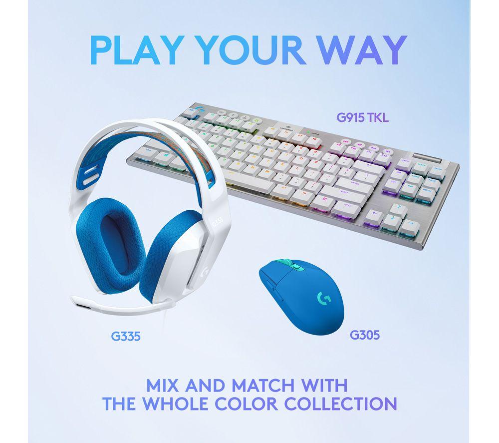 LOGITECH G335 Gaming-Headset - Weiß & Blau