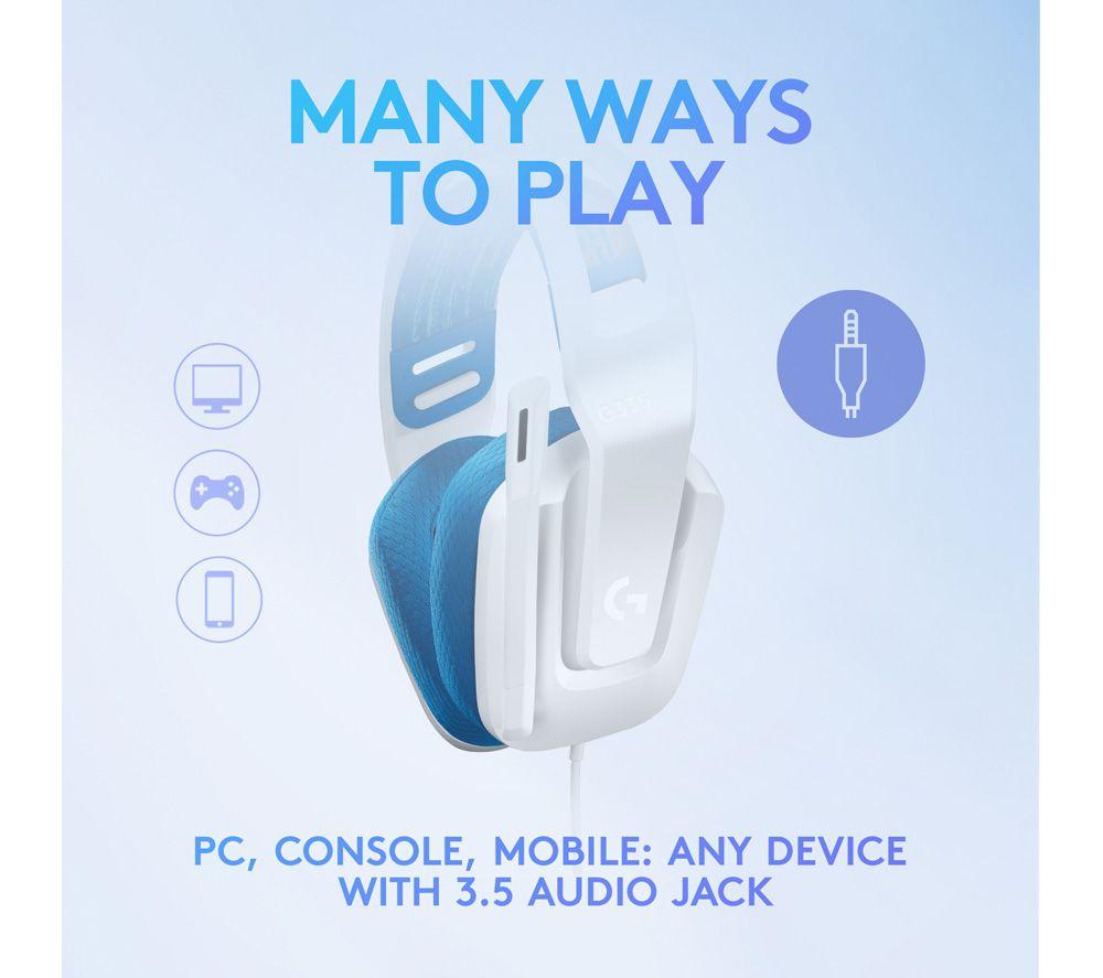 LOGITECH G335 Gaming-Headset - Weiß & Blau