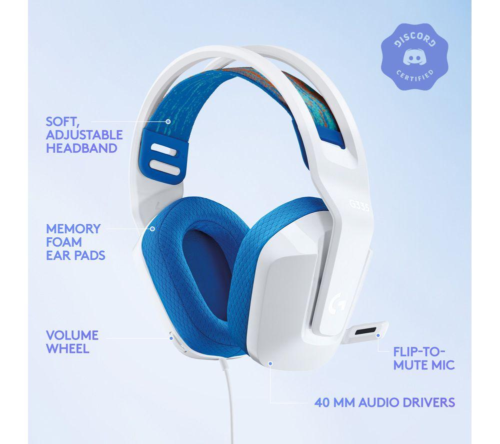 LOGITECH G335 Gaming-Headset - Weiß & Blau