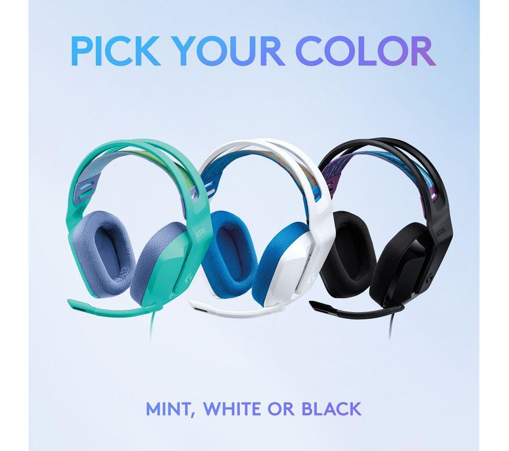 LOGITECH G335 Gaming-Headset - Weiß & Blau