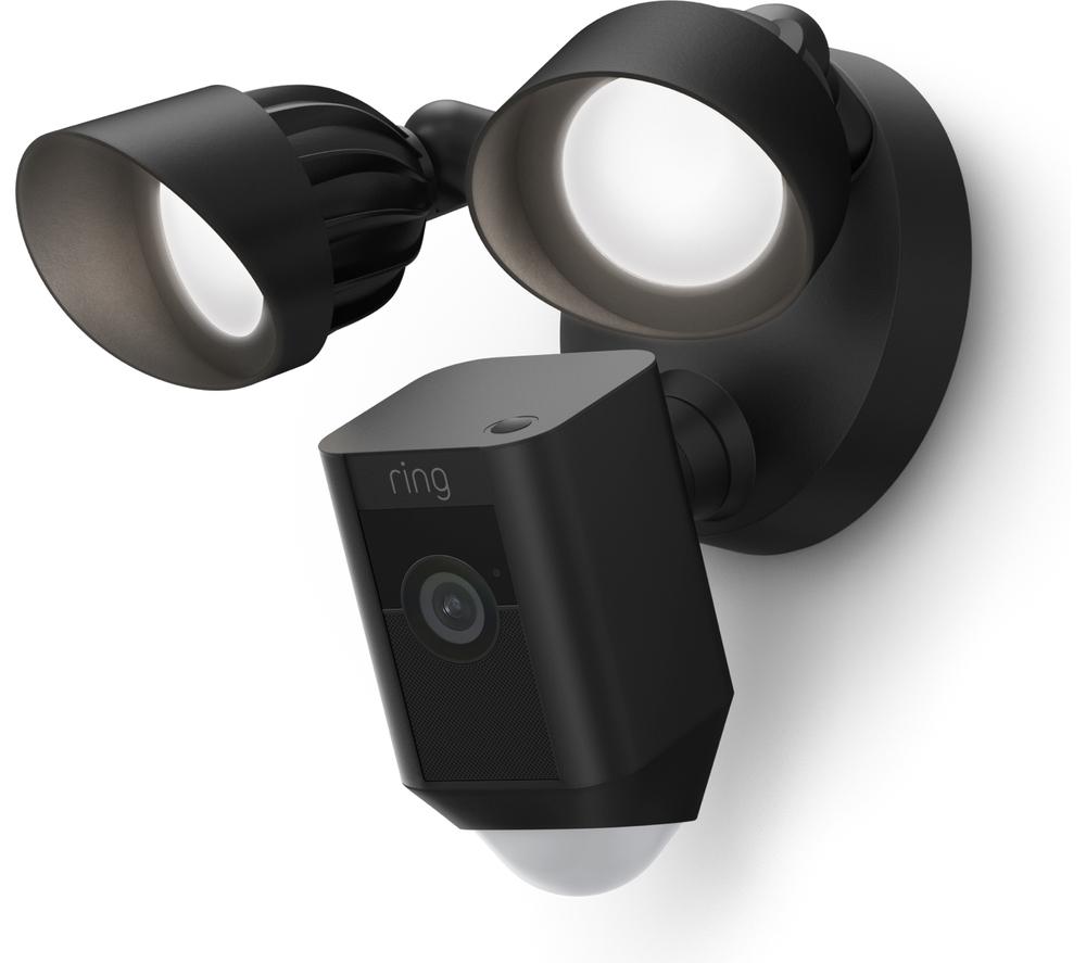 RING Floodlight Wired Plus Full HD 1080p WiFi Security Camera - Black