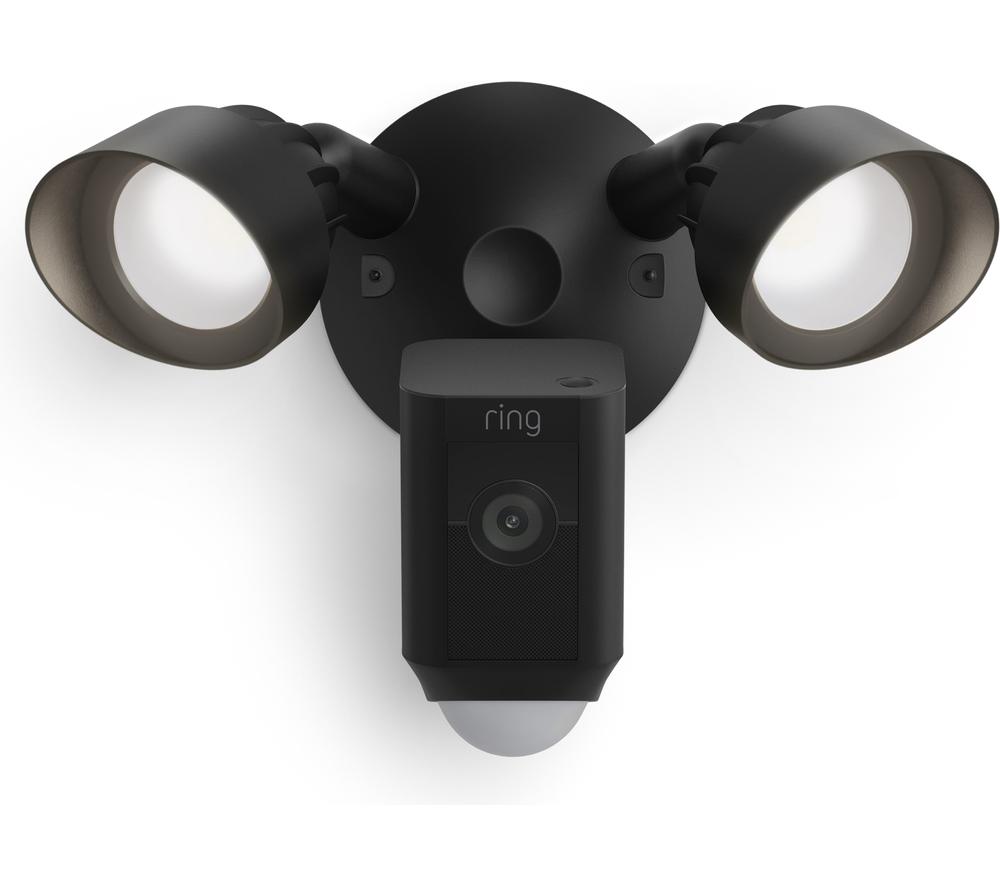 RING Floodlight Wired Plus Full HD 1080p WiFi Security Camera - Black