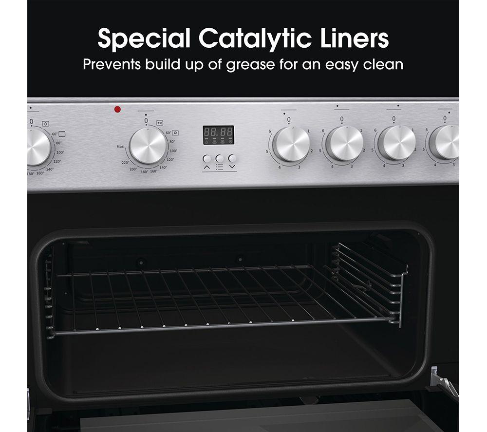 HISENSE HDE3211BXUK Encimera eléctrica de cerámica de 60 cm - Negro y acero inoxidable
