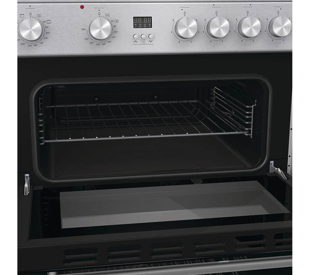 HISENSE HDE3211BXUK Encimera eléctrica de cerámica de 60 cm - Negro y acero inoxidable