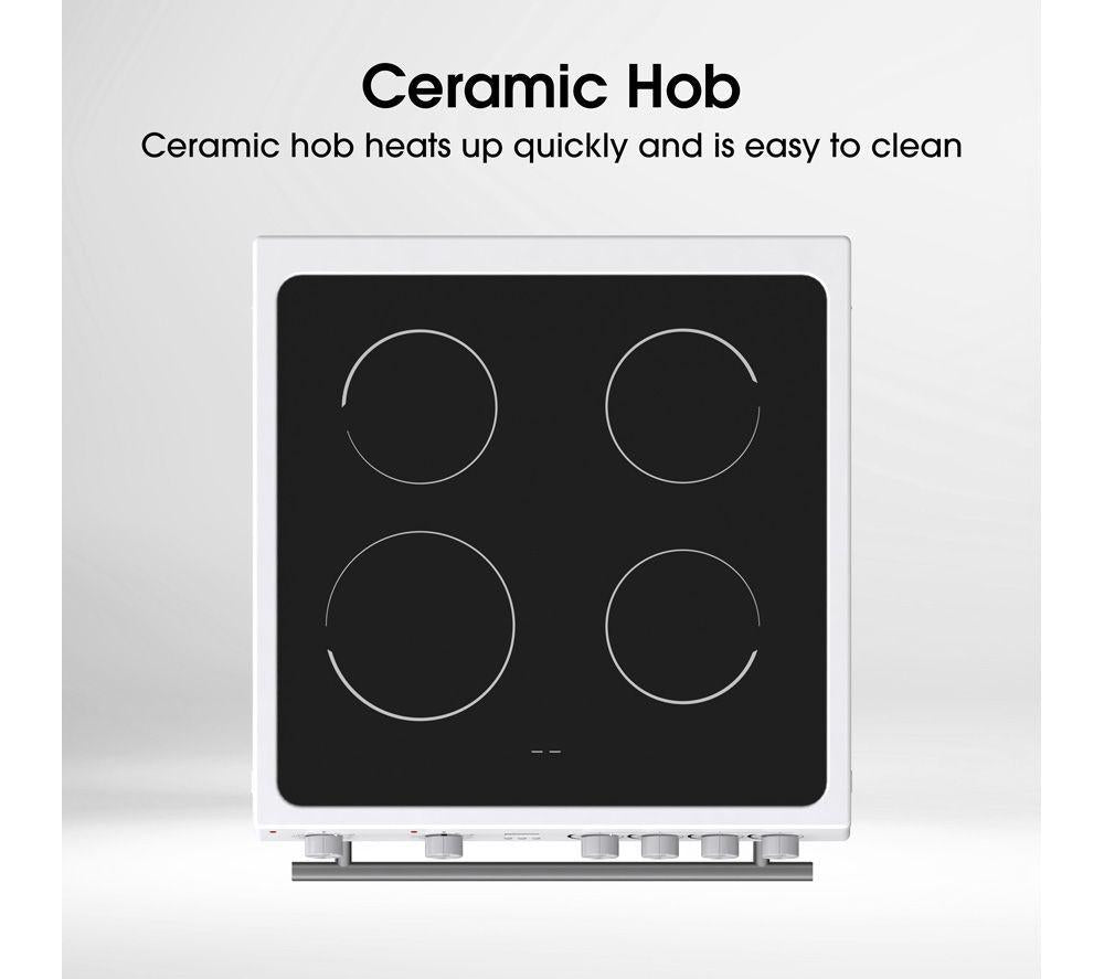 HISENSE HDE3211BWUK 60 cm Electric Ceramic Cooker - White