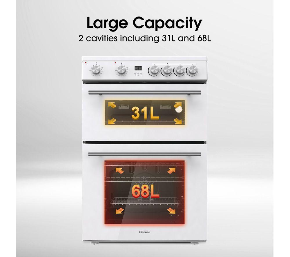 HISENSE HDE3211BWUK 60 cm Electric Ceramic Cooker - White