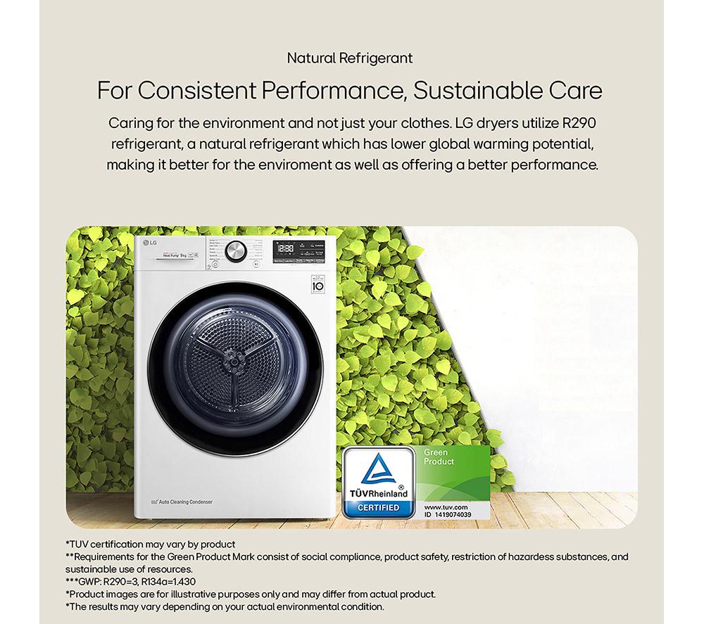 LG Series 4 ThinQ FDV709GN WiFi-enabled 9 kg Heat Pump Tumble Dryer - Slate Grey