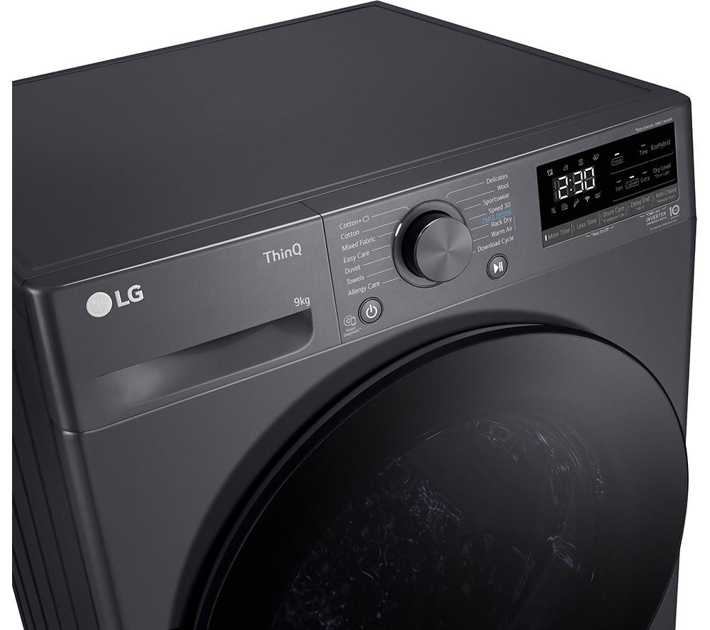 LG Series 4 ThinQ FDV709GN WiFi-enabled 9 kg Heat Pump Tumble Dryer - Slate Grey