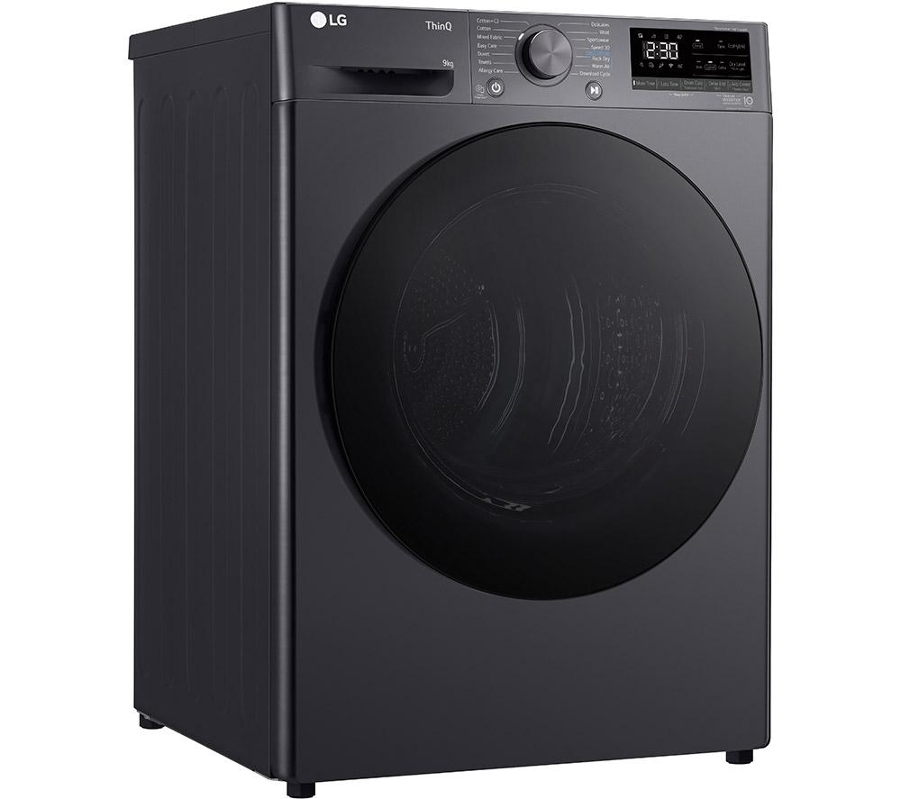 LG Series 4 ThinQ FDV709GN WiFi-enabled 9 kg Heat Pump Tumble Dryer - Slate Grey
