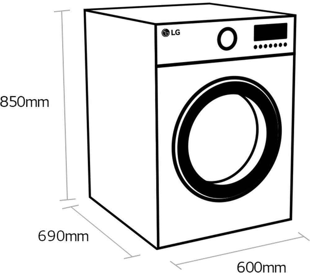 LG Series 4 ThinQ FDV709W WiFi-enabled 9 kg Heat Pump Tumble Dryer - White