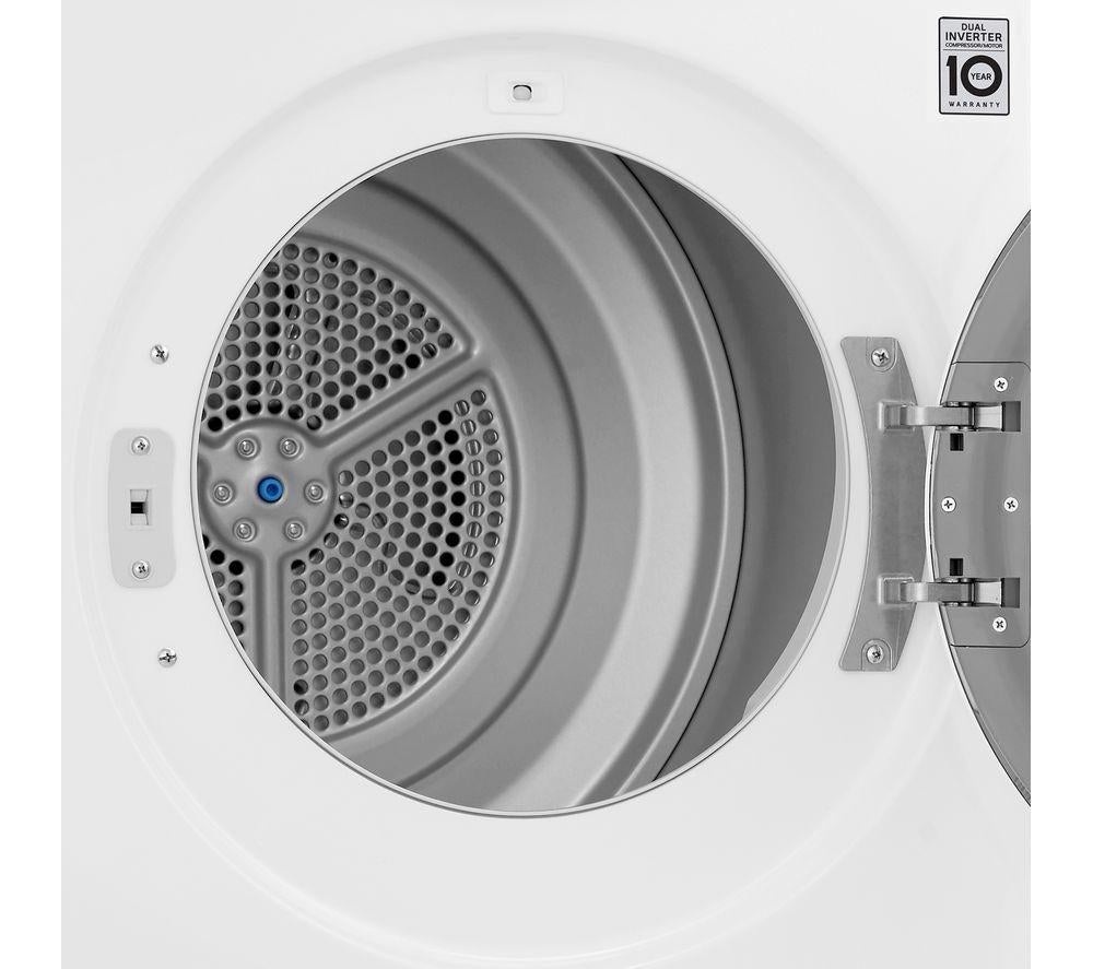 LG Series 4 ThinQ FDV709W WiFi-enabled 9 kg Heat Pump Tumble Dryer - White
