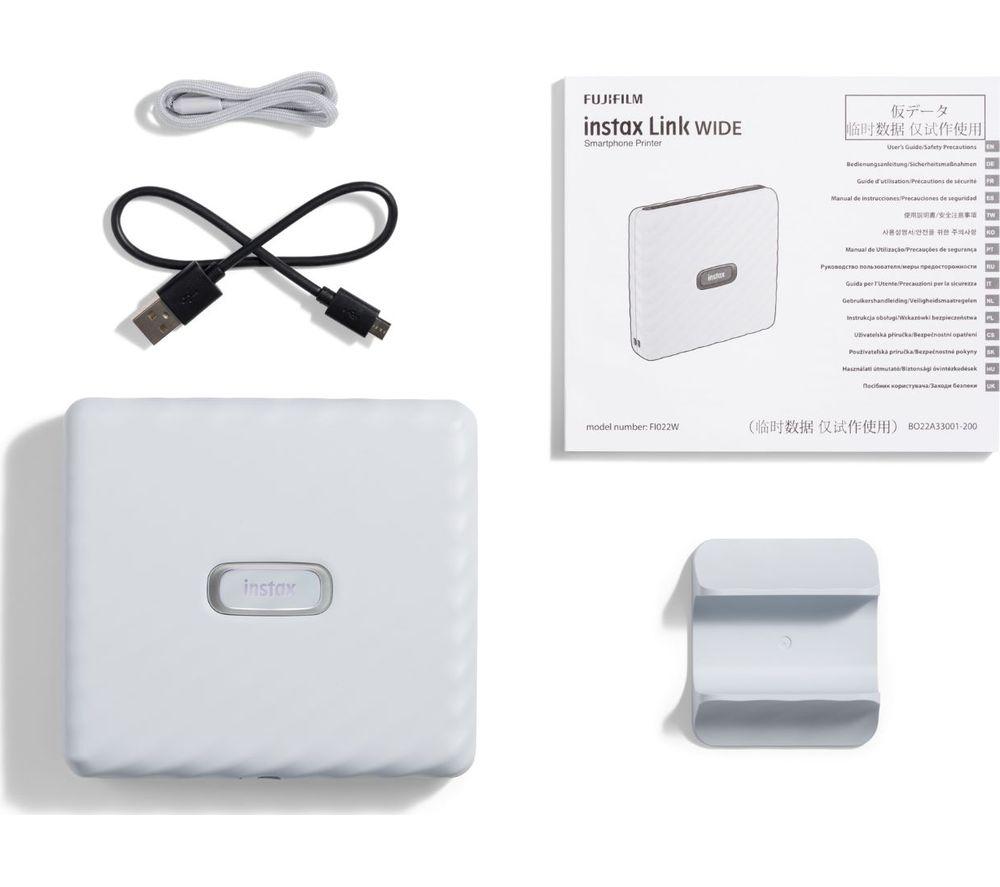 INSTAX Wide Link Photo Printer - Ash White