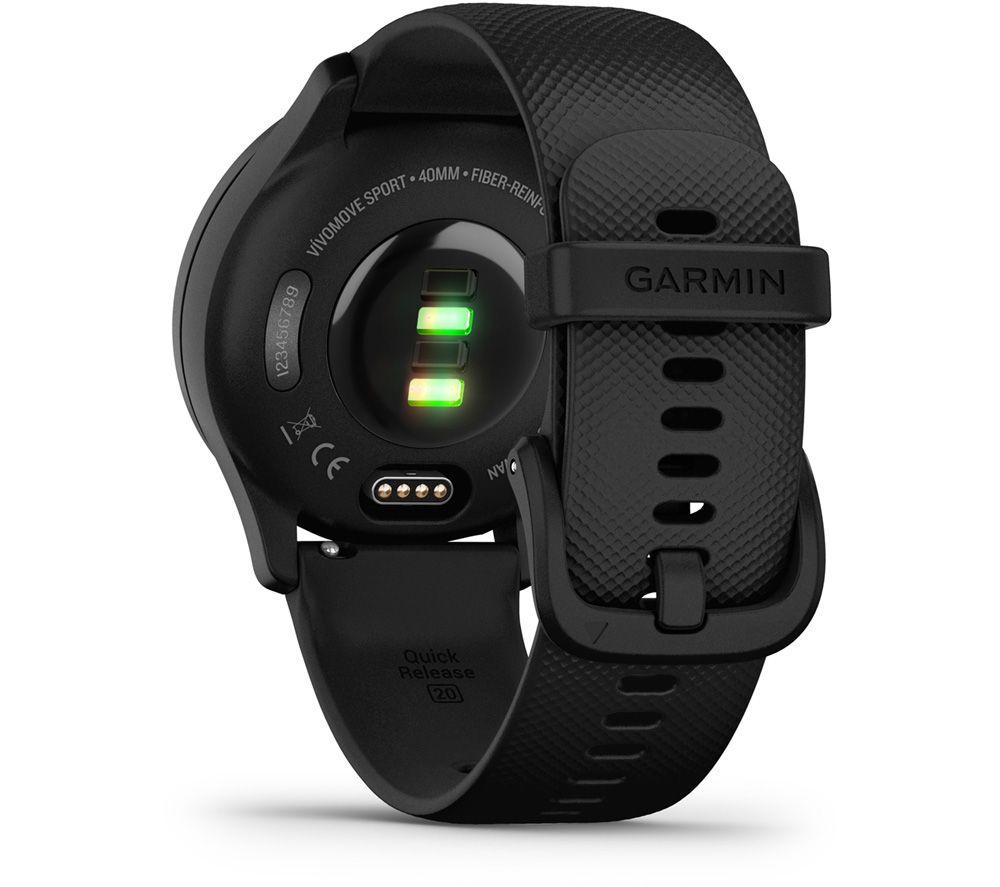 GARMIN vivomove Sport - Black, Silicone Strap, Small