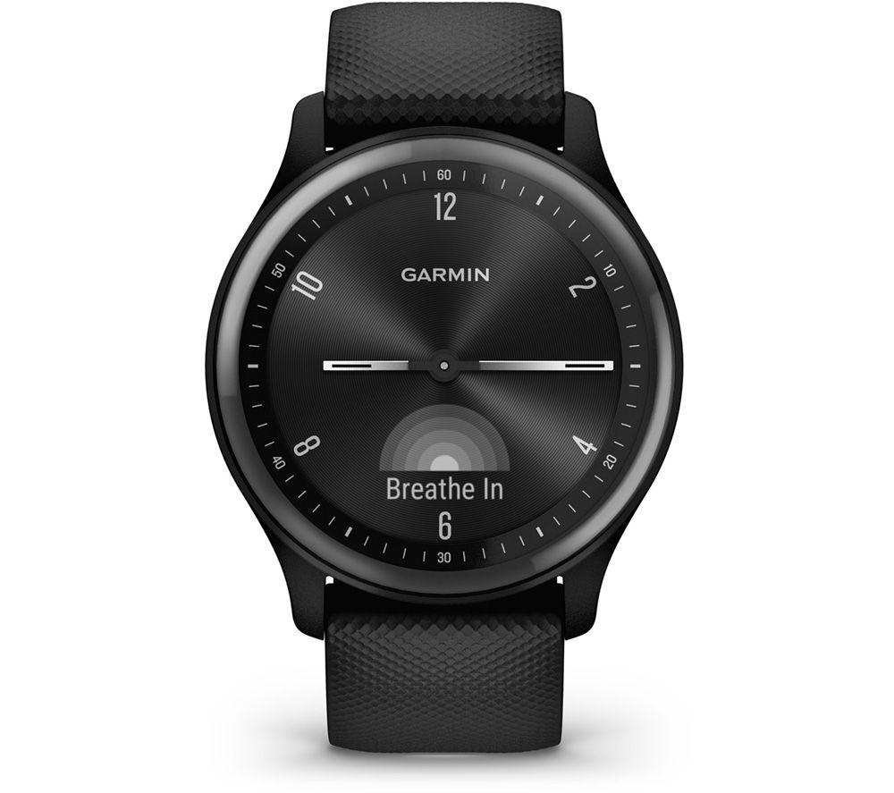 GARMIN vivomove Sport – Schwarz, Silikonarmband, Klein