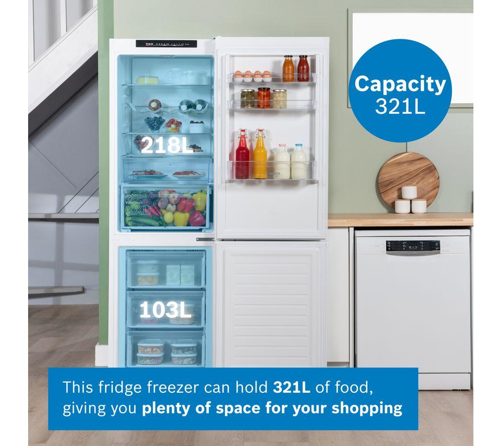 Frigorífico combi Bosch Serie 4 KGN362WDFG 60/40 - Blanco